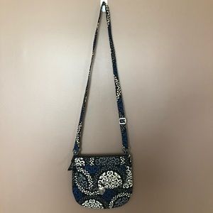 Vera Bradley Canterberry Cobalt Saddle Hipster